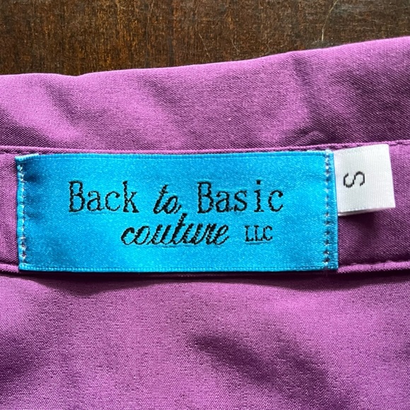 Back to Basic Couture Long Sleeve Purple Button Down Dress Shirt, NWOT - Picture 11 of 12